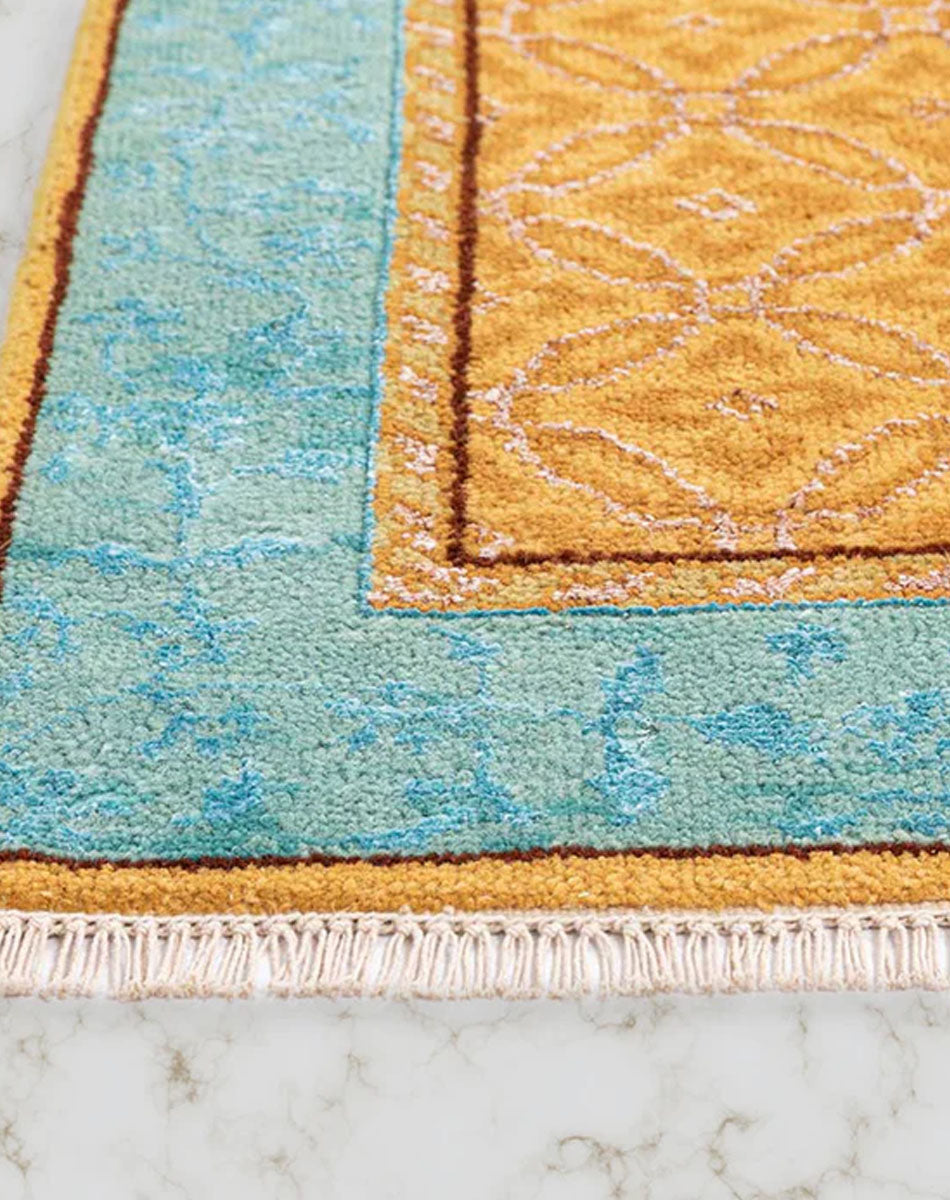 Seher Hand Knotted Woollen And Viscose Rug hand knotted wool rug by 1930 Mills