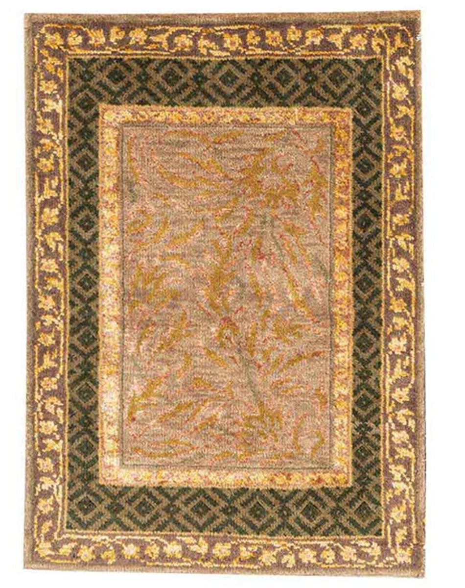 Aman Hand Knotted Woollen And Viscose Rug hand knotted wool rug by 1930 Mills