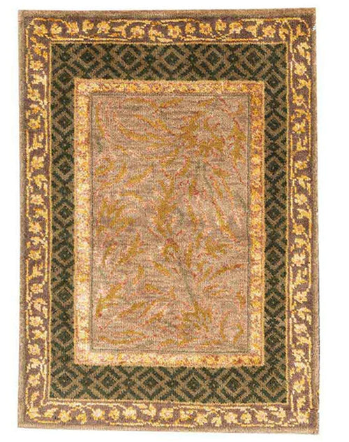 Aman Hand Knotted Woollen And Viscose Rug hand knotted wool rug by 1930 Mills