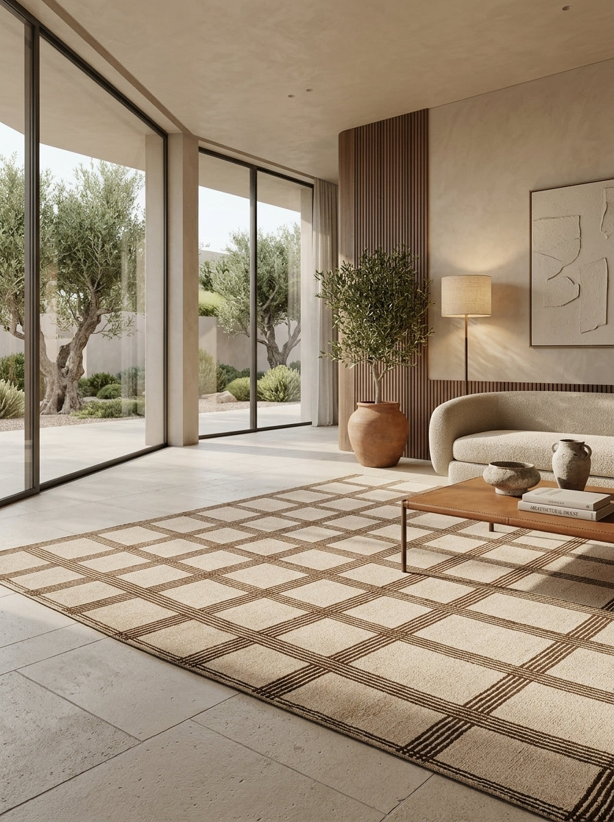 Sienna Lattice Hand-Tufted Rug