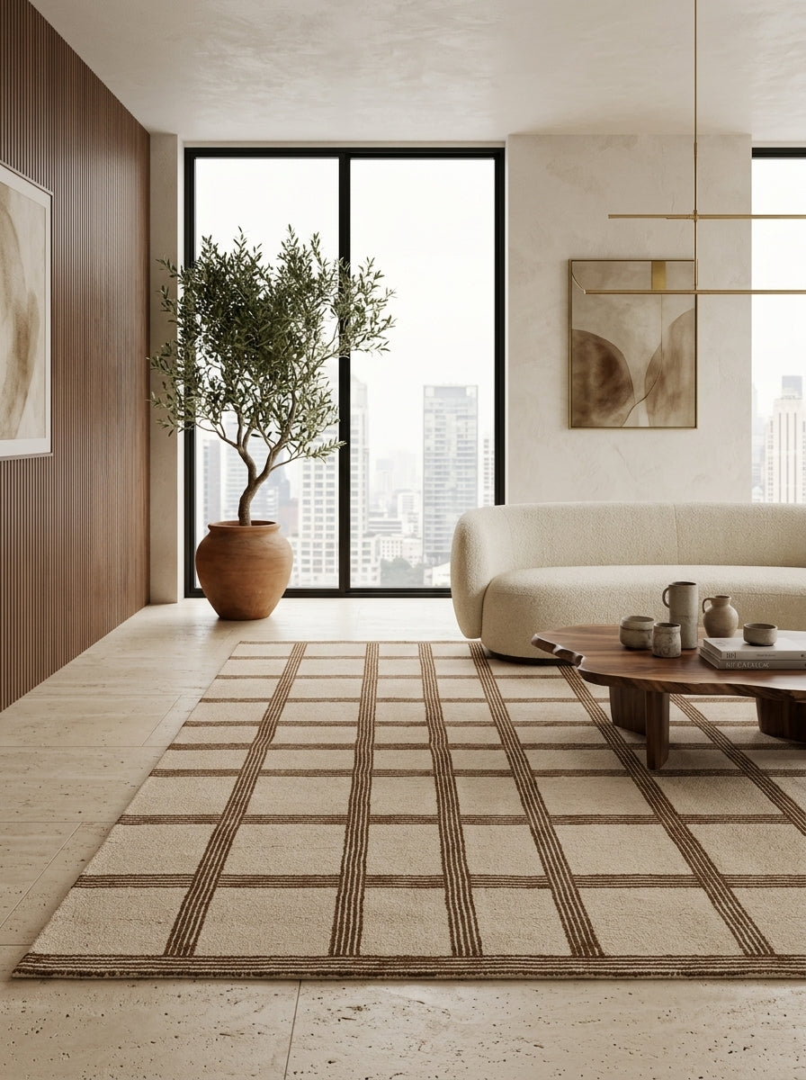 Sienna Lattice Hand-Tufted Rug