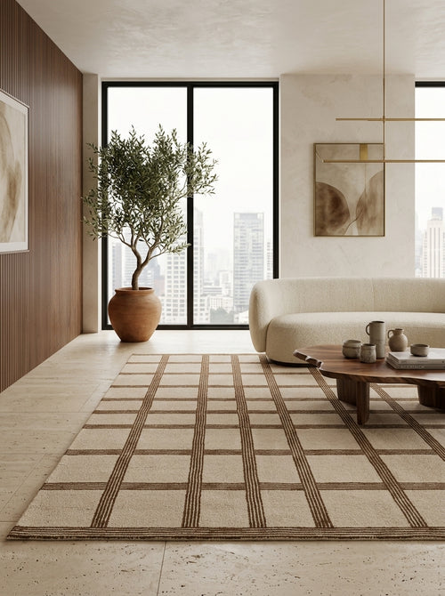 Sienna Lattice Hand-Tufted Rug