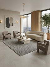 Ash Ripple Hand-Tufted Rug
