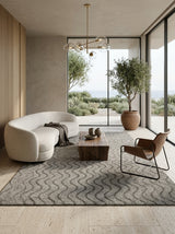 Ash Ripple Hand-Tufted Rug