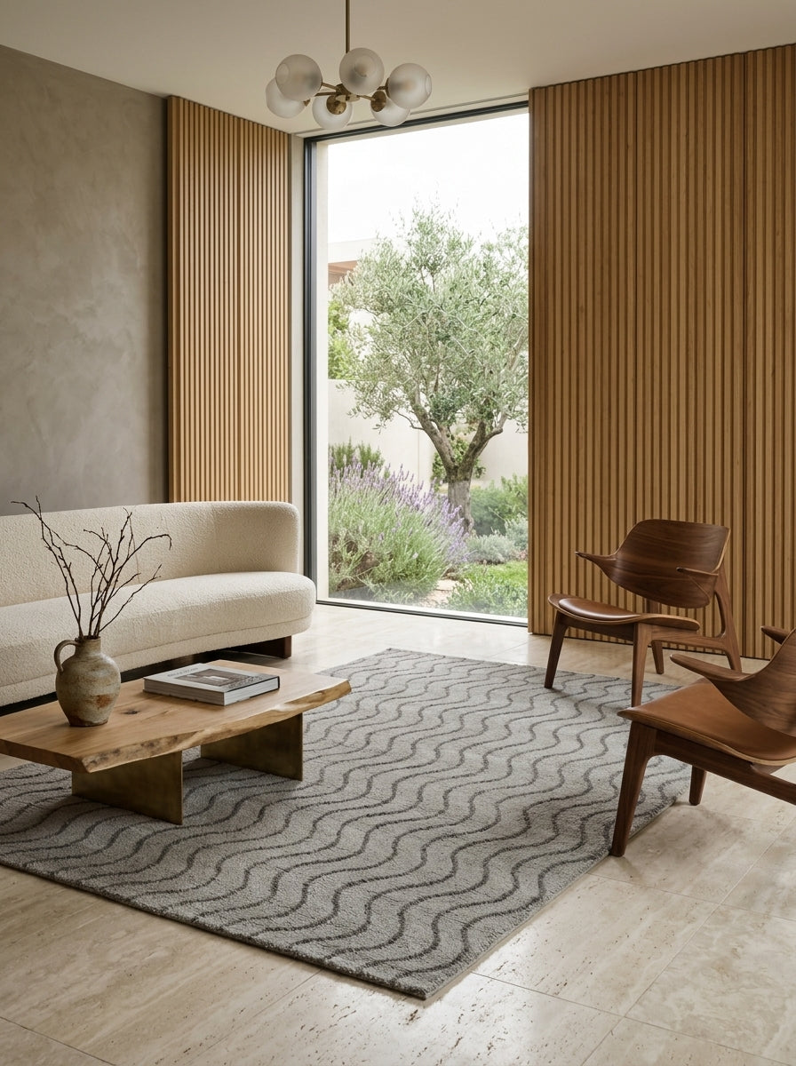 Ash Ripple Hand-Tufted Rug