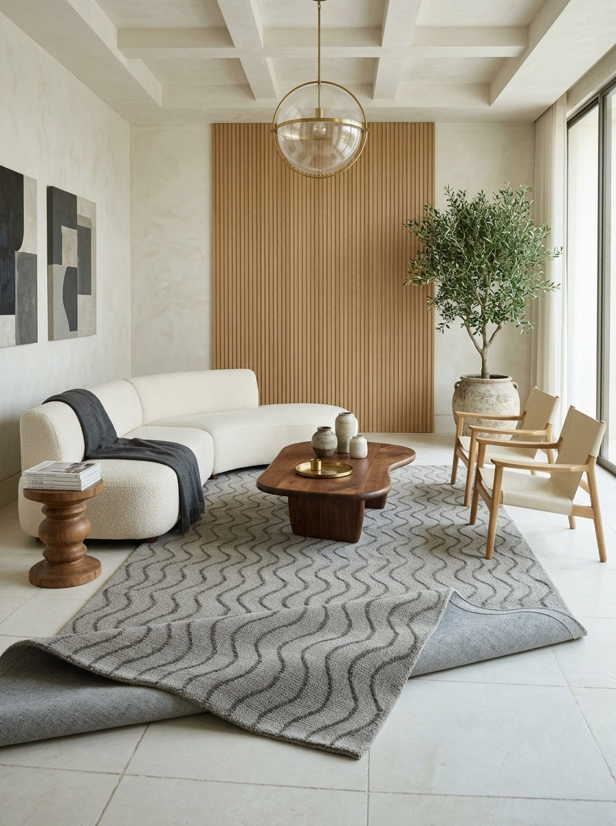Ash Ripple Hand-Tufted Rug