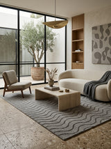 Ash Ripple Hand-Tufted Rug