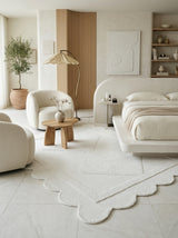 Ivory Scallop Hand-Tufted Rug