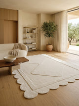 Ivory Scallop Hand-Tufted Rug