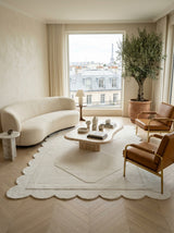 Ivory Scallop Hand-Tufted Rug