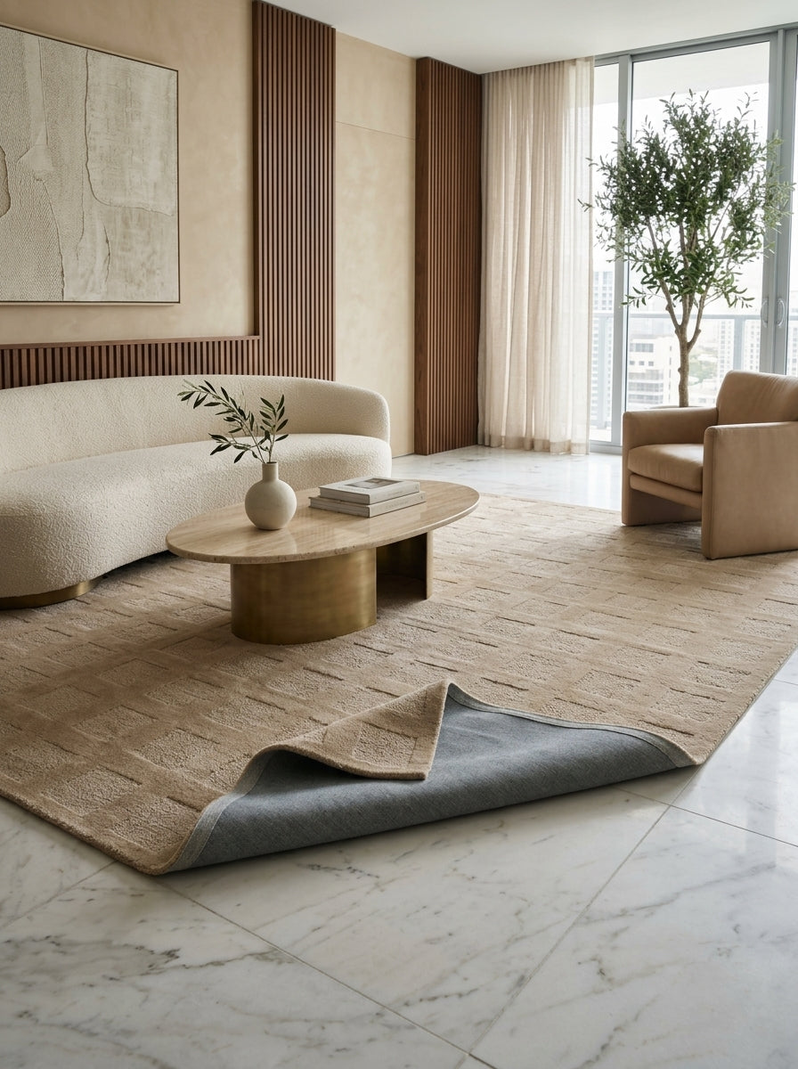Stone Grid Hand-Tufted Rug