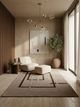 Interlock Geometry Hand-Tufted Rug