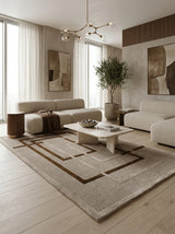 Interlock Geometry Hand-Tufted Rug