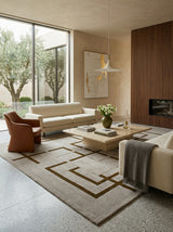 Interlock Geometry Hand-Tufted Rug