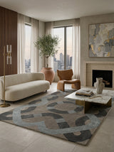 Slate Interlink Hand-Tufted Rug