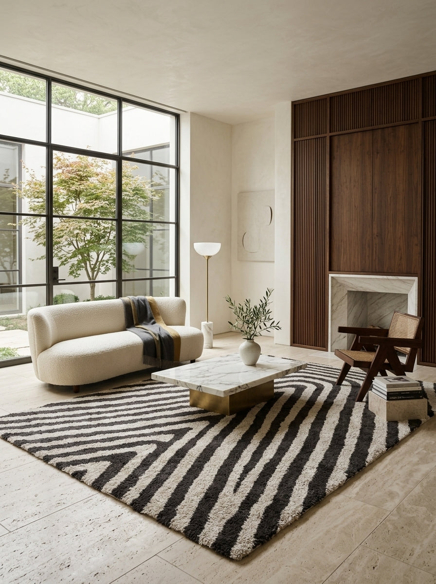 Vesper Chevron Washable Wool Rug