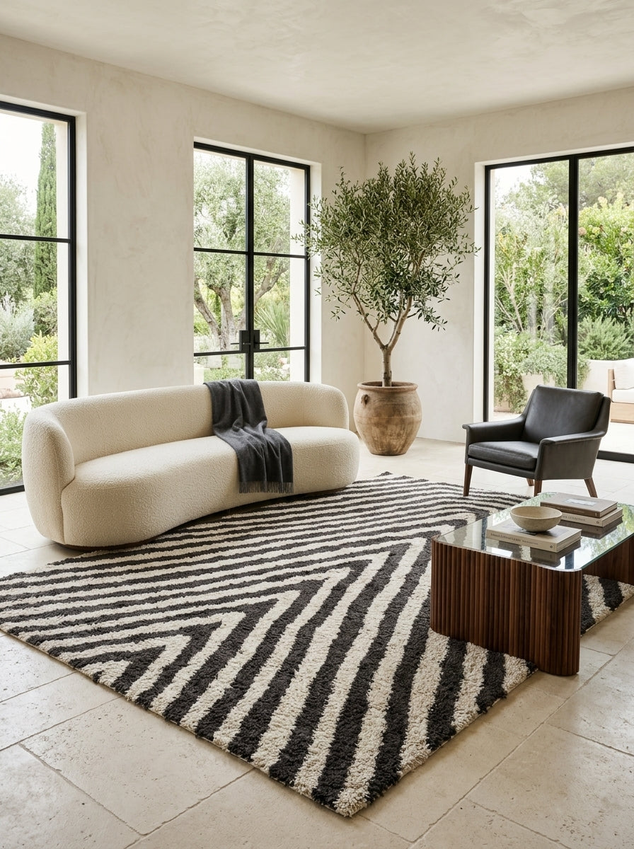 Vesper Chevron Washable Wool Rug