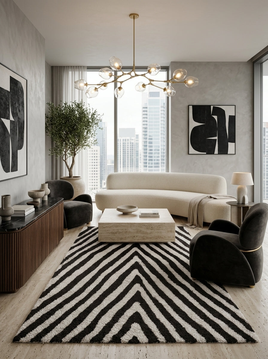 Vesper Chevron Washable Wool Rug