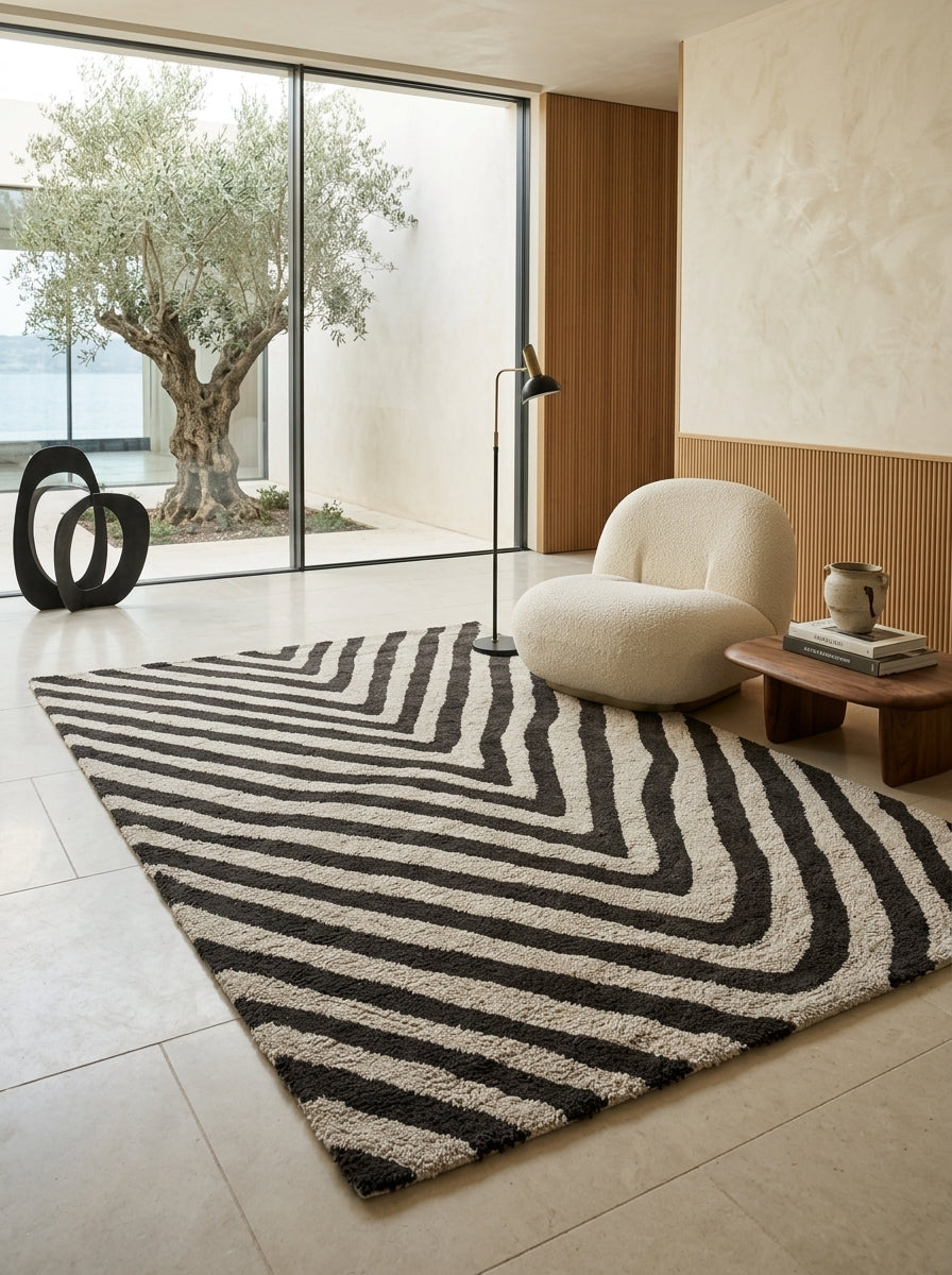 Vesper Chevron Washable Wool Rug