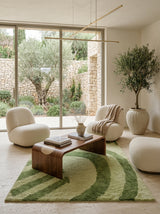 Verdant Arc Washable Wool Rug