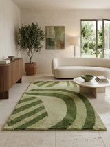 Verdant Arc Washable Wool Rug
