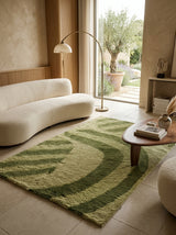 Verdant Arc Washable Wool Rug