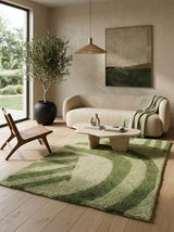 Verdant Arc Washable Wool Rug