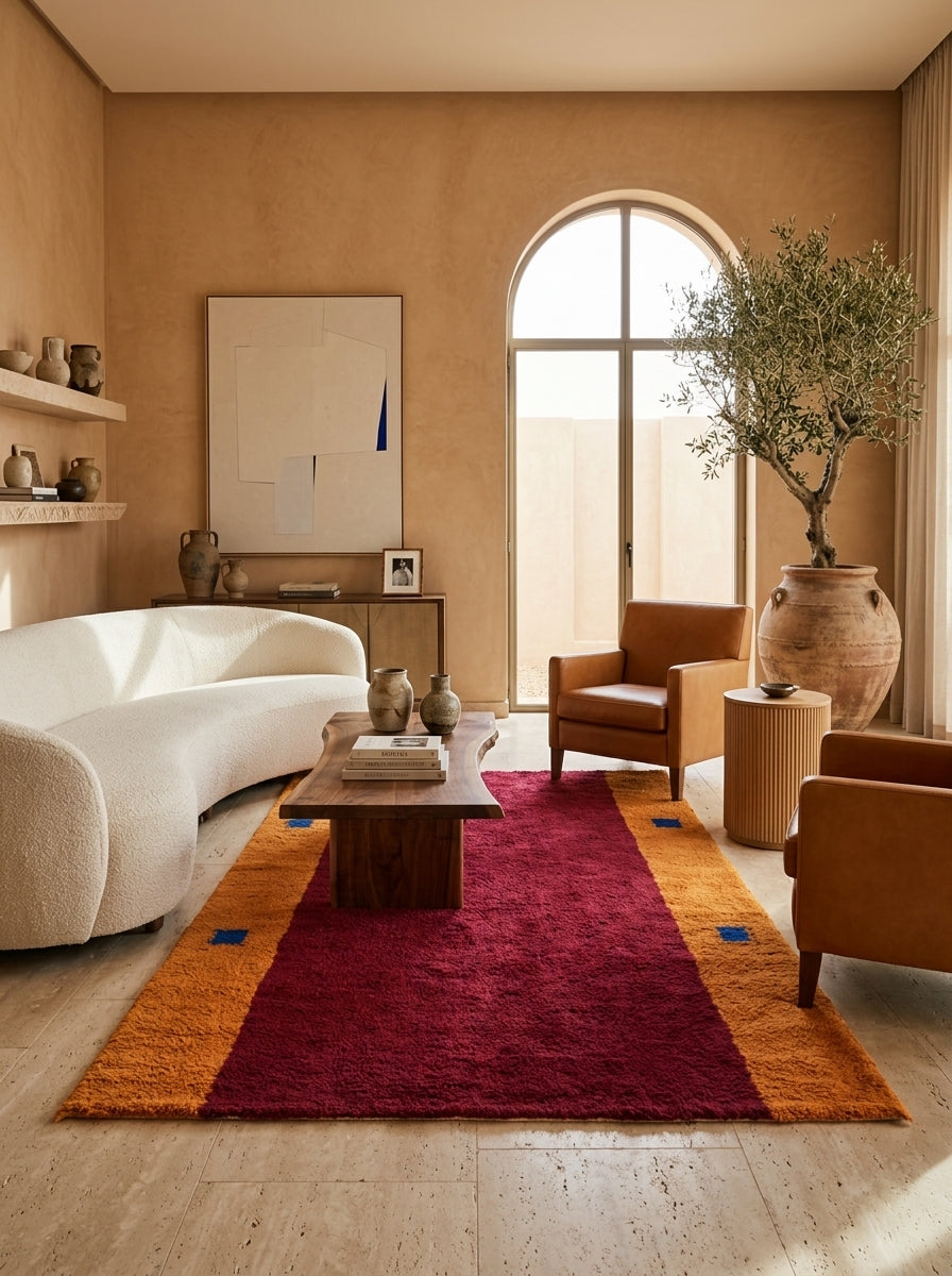 Ravelle Colourblock Washable Wool Rug