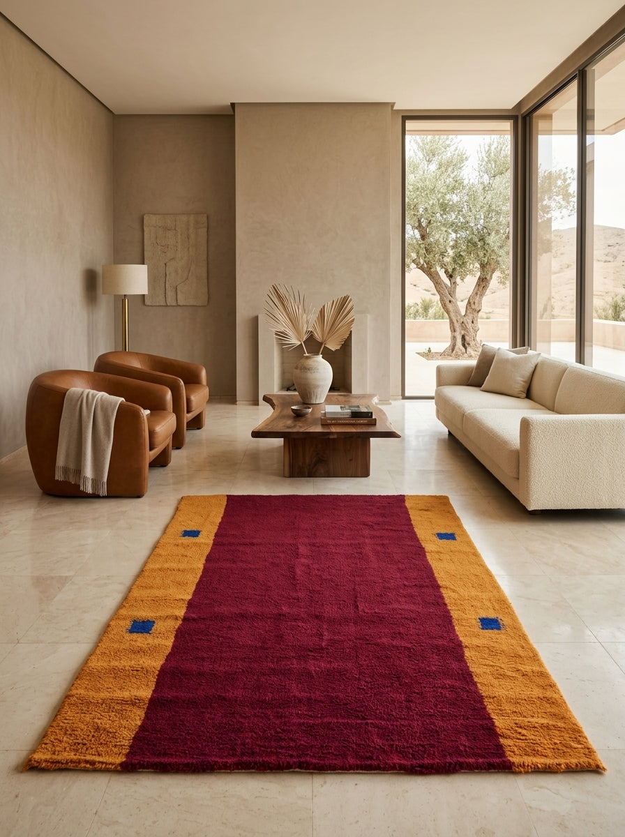 Ravelle Colourblock Washable Wool Rug