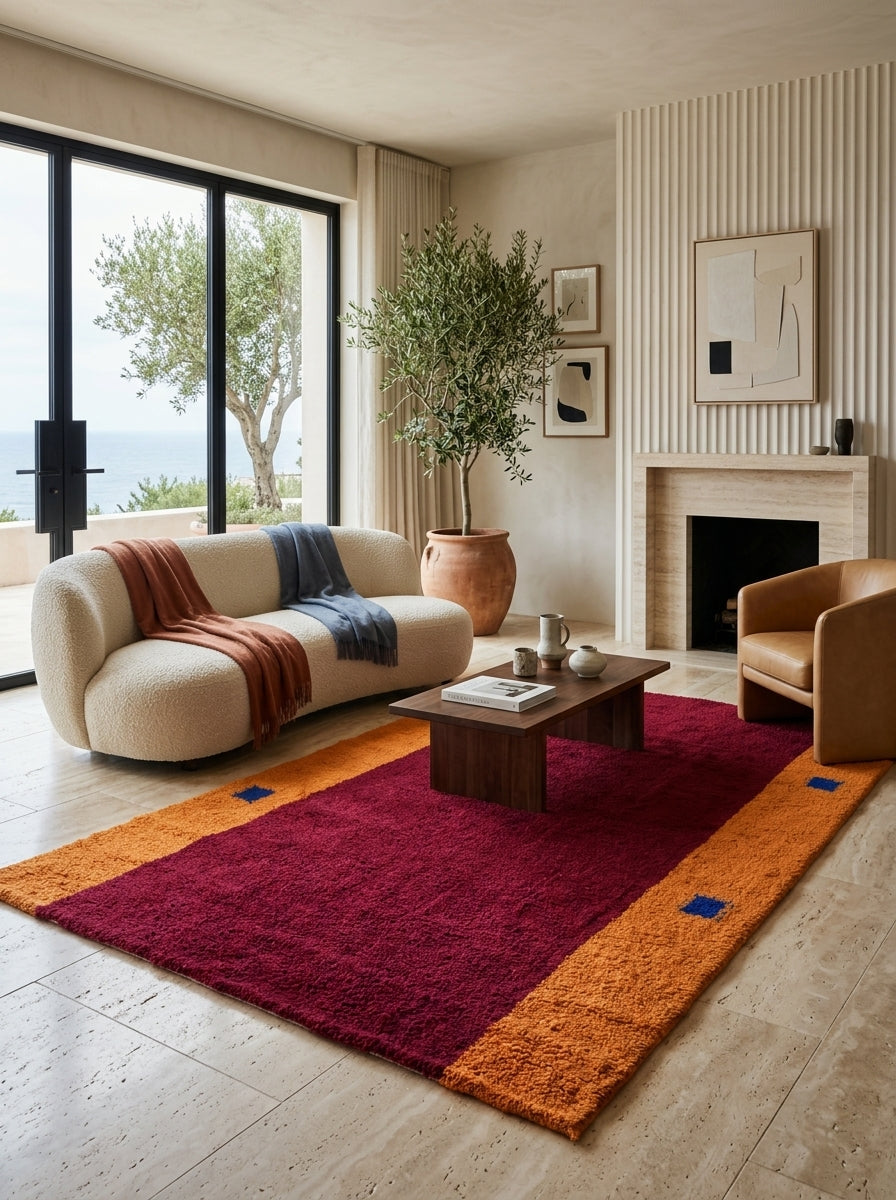 Ravelle Colourblock Washable Wool Rug