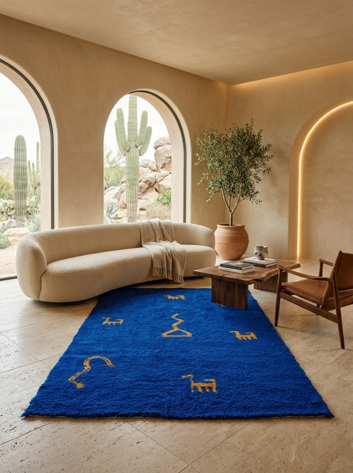 Azura Glyph Washable Wool Rug