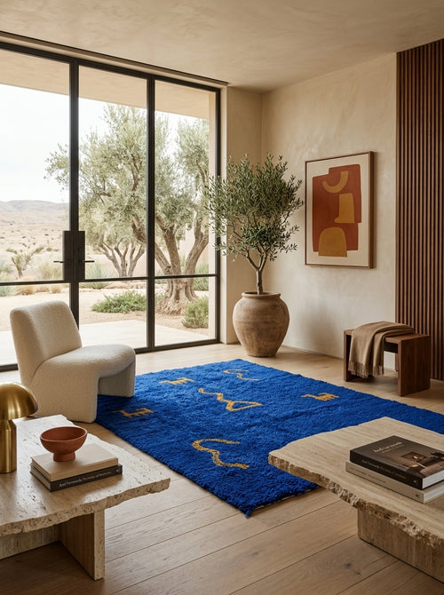 Azura Glyph Washable Wool Rug