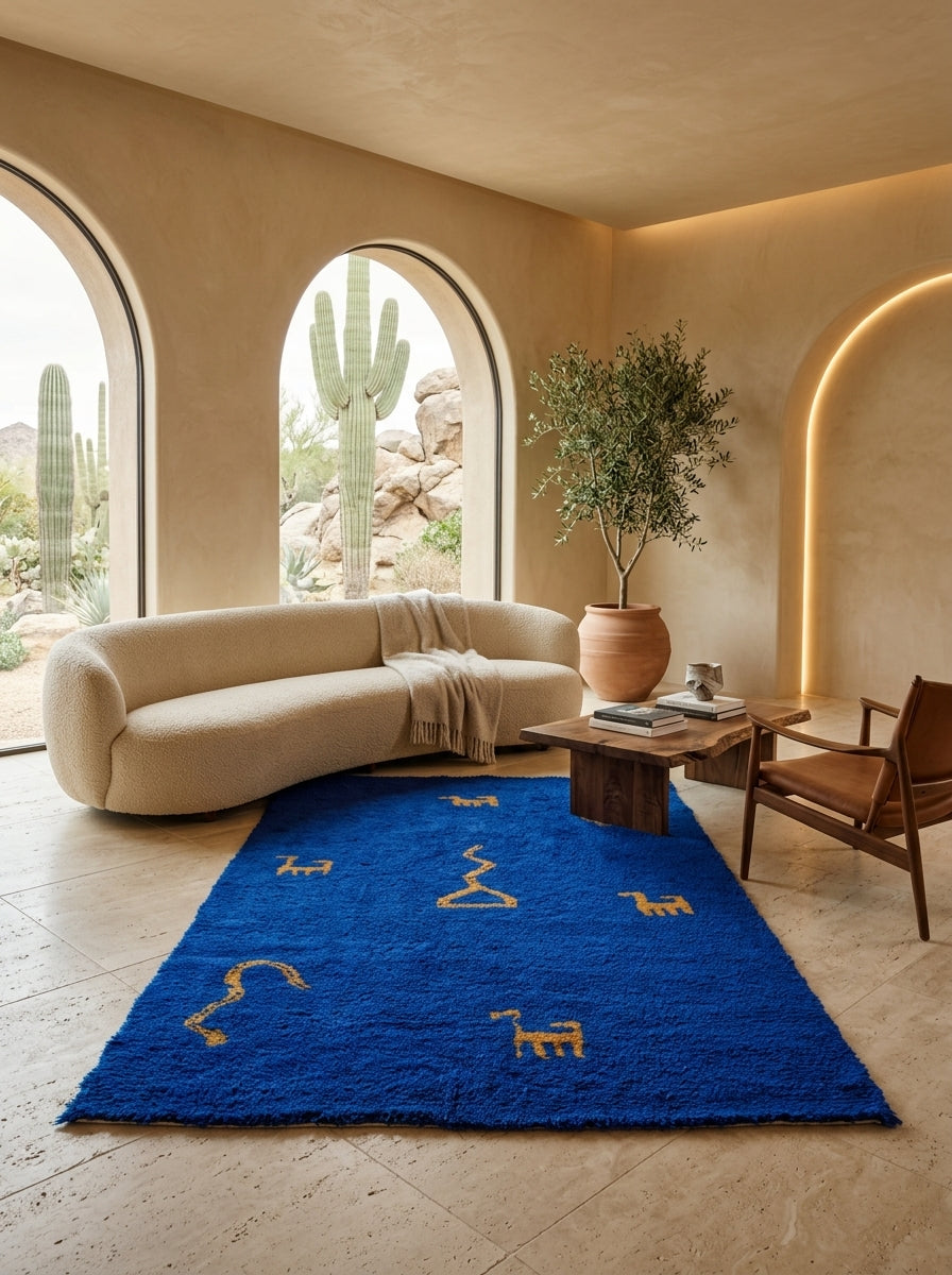 Azura Glyph Washable Wool Rug