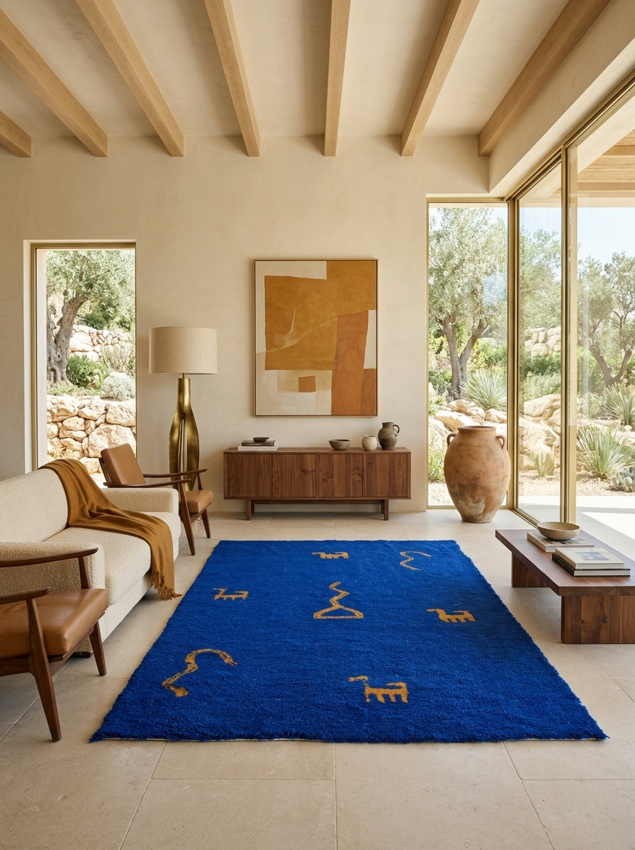 Azura Glyph Washable Wool Rug
