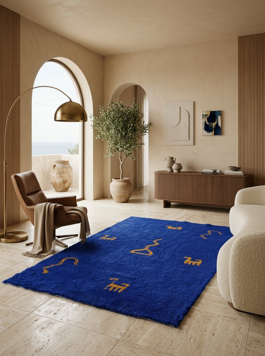Azura Glyph Washable Wool Rug