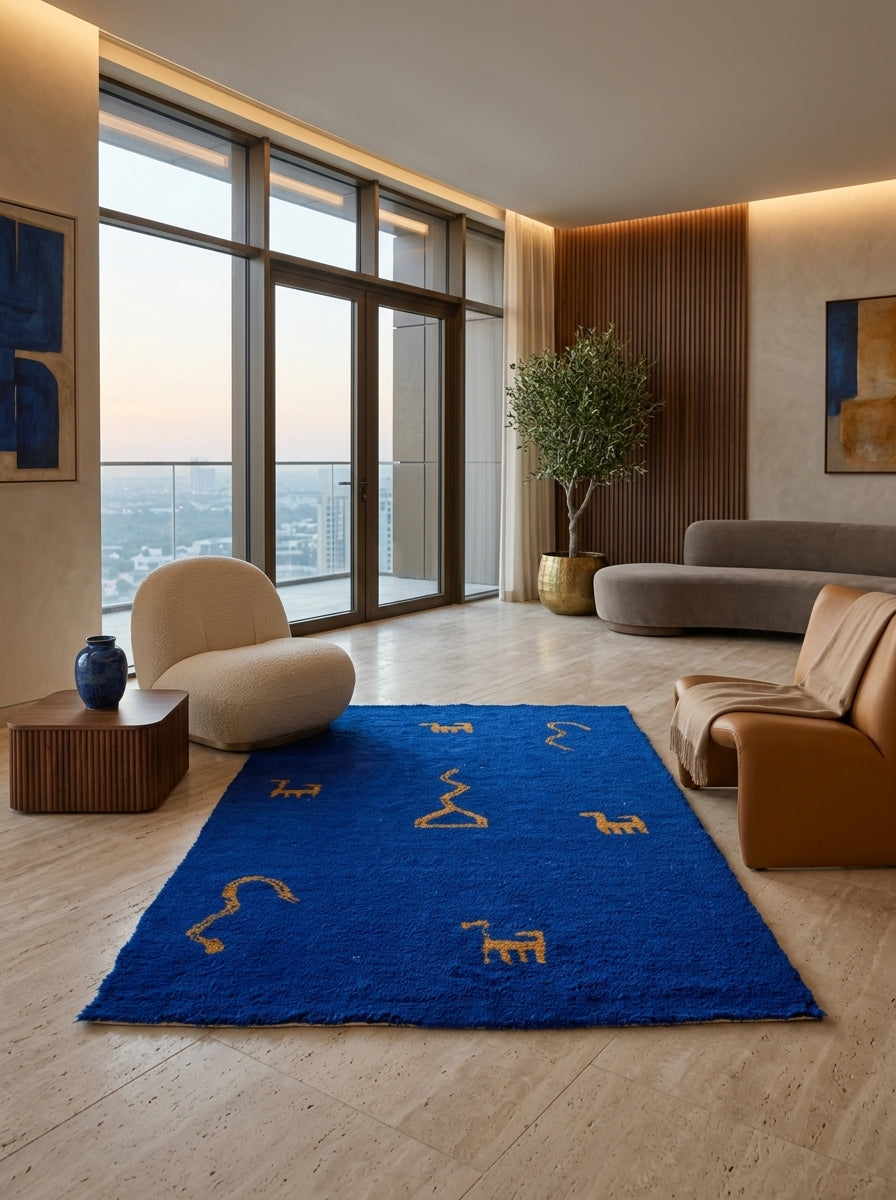Azura Glyph Washable Wool Rug