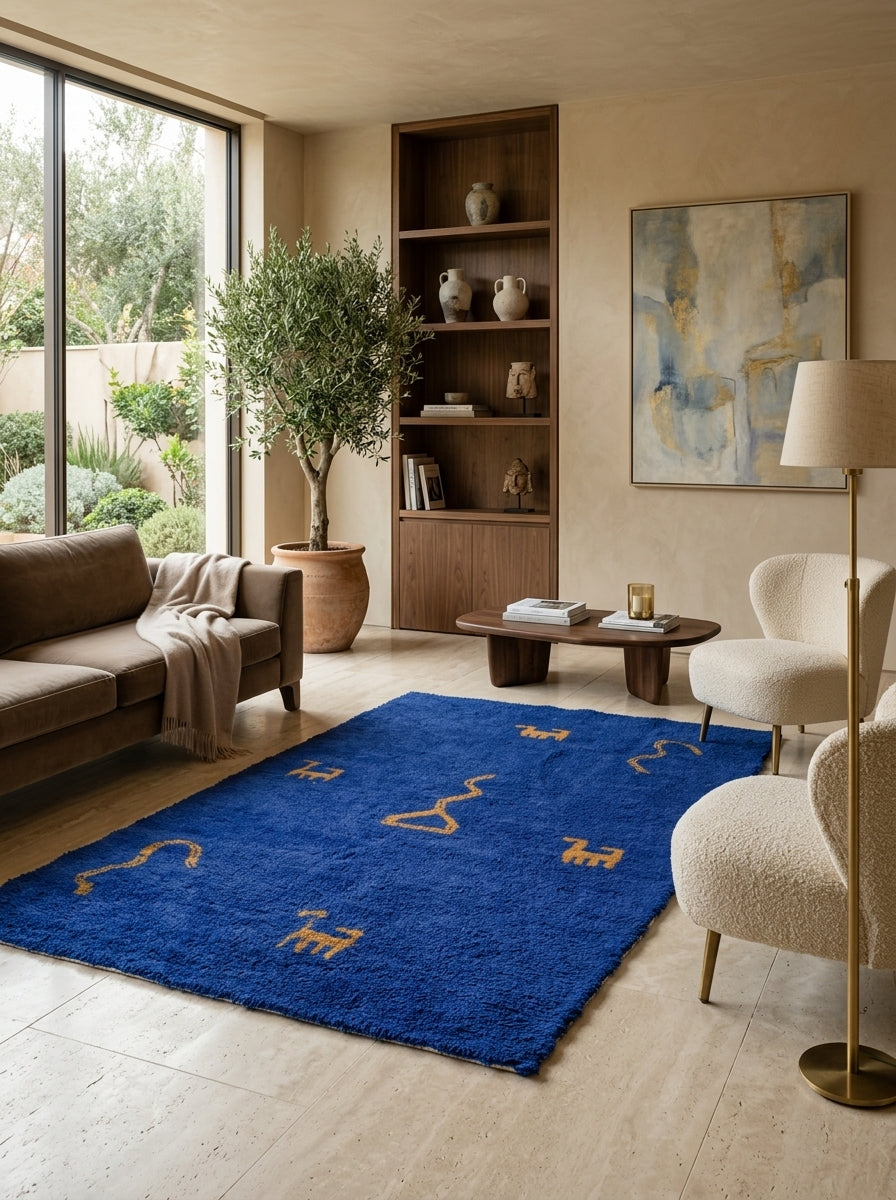 Azura Glyph Washable Wool Rug