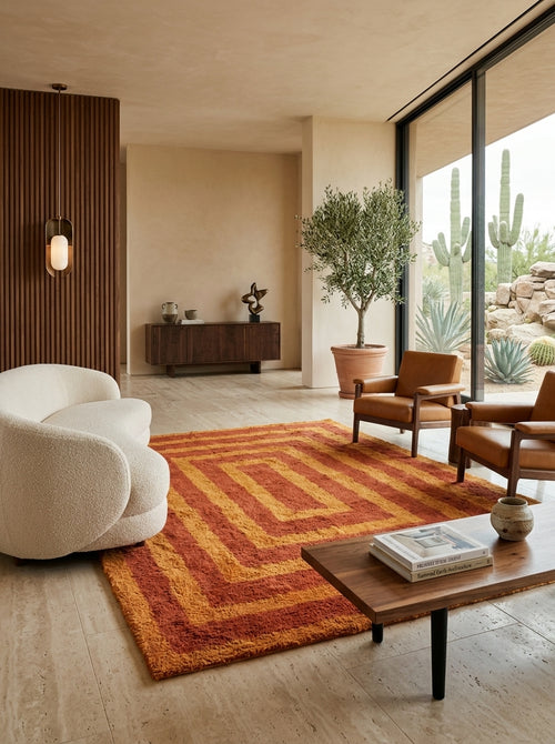 Sienna Maze Washable Wool Rug