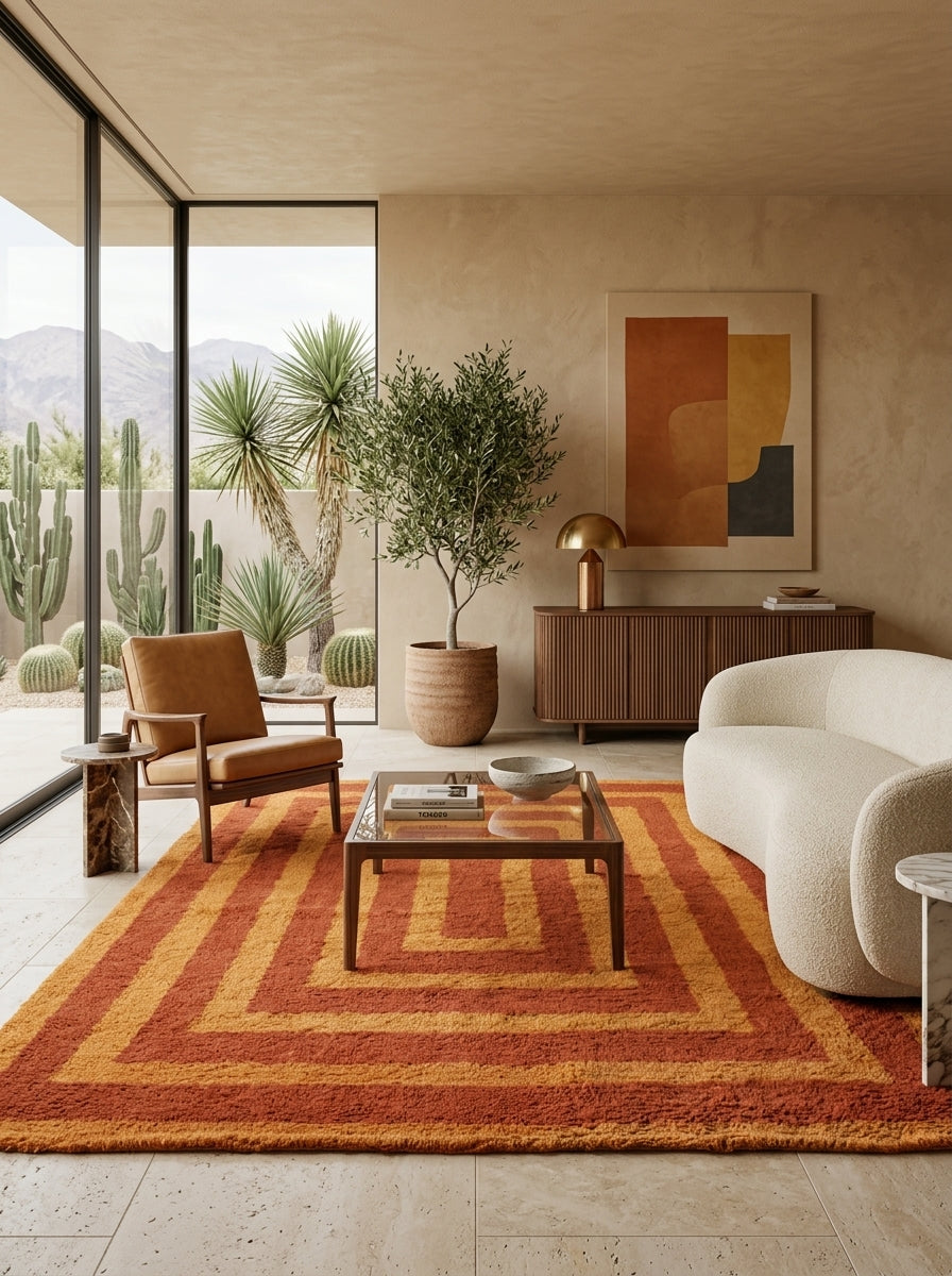 Sienna Maze Washable Wool Rug
