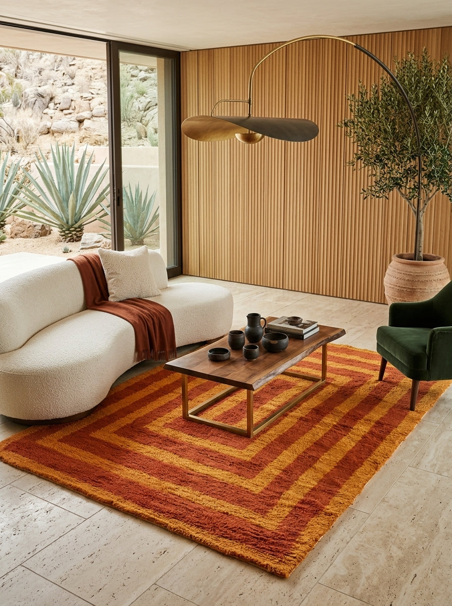 Sienna Maze Washable Wool Rug