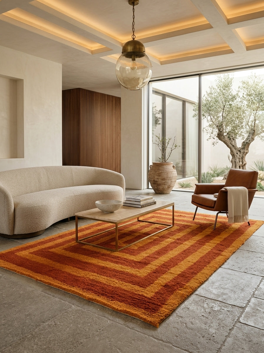 Sienna Maze Washable Wool Rug