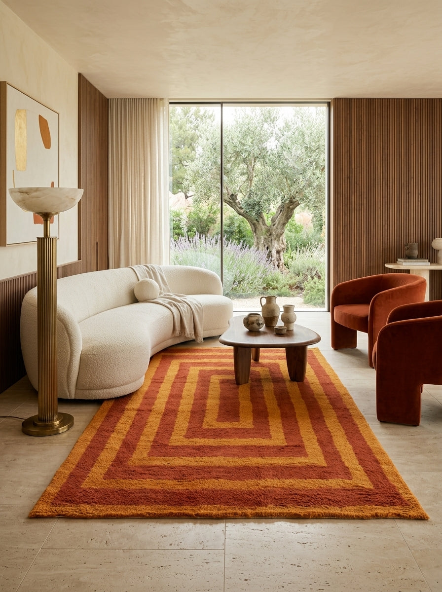 Sienna Maze Washable Wool Rug