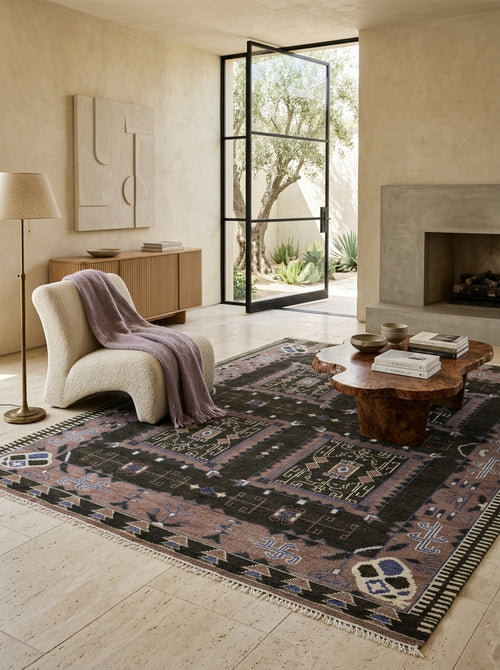 Sable Mosaic Hand-Knotted Wool Rug