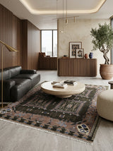Sable Mosaic Hand-Knotted Wool Rug
