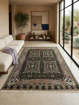 Sable Mosaic Hand-Knotted Wool Rug