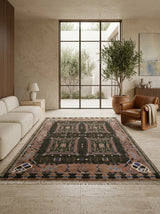 Sable Mosaic Hand-Knotted Wool Rug