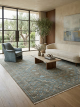 Celestia Azure Hand-Knotted Wool Rug