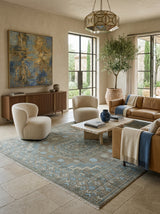 Celestia Azure Hand-Knotted Wool Rug