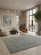 Celestia Azure Hand-Knotted Wool Rug