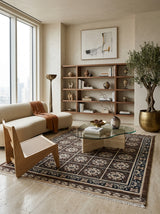 Vespera Mosaic Hand-Knotted Rug – Espresso Brown & Ivory